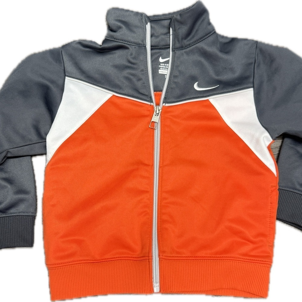 Nike Colorblock Track Jacket | Size 24M 🧡⚪️⚫️